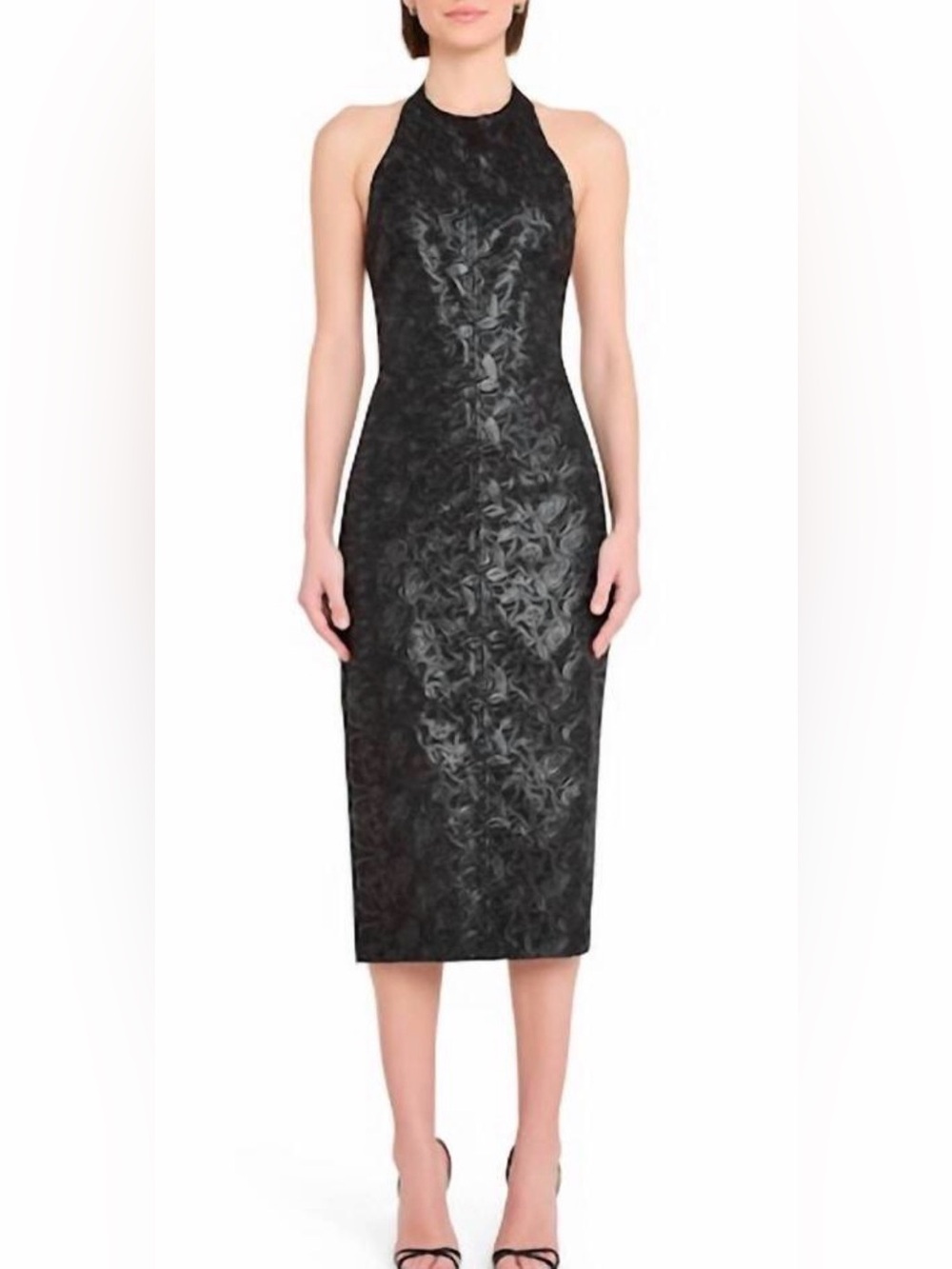 BRAND NEW - Amanda Uprichard Black Halter Midi Dress